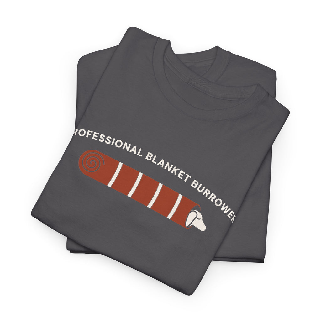 Professional Blanket Burrower funny dachshund t-shirt in Charcoal, folded