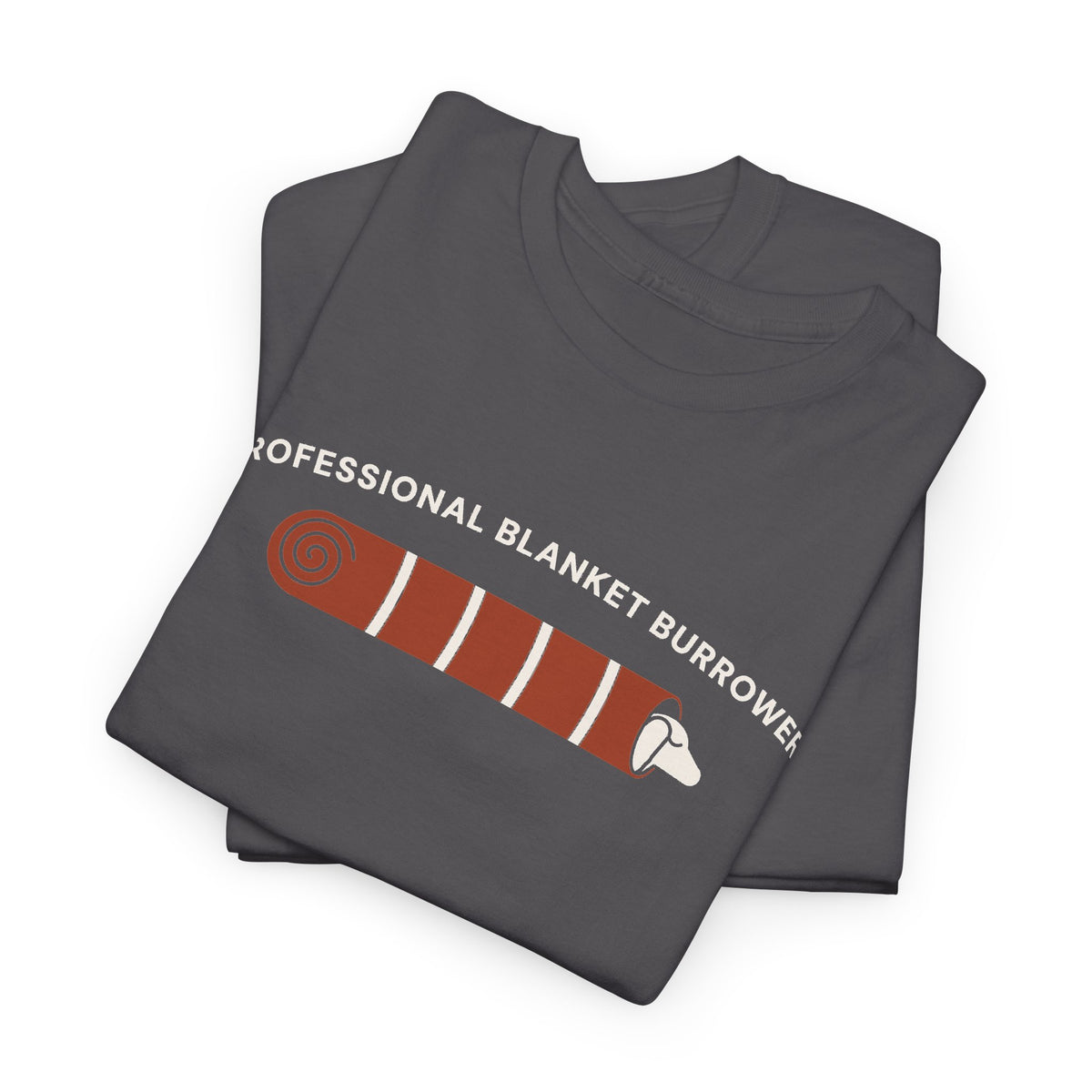 Professional Blanket Burrower funny dachshund t-shirt in Charcoal, folded