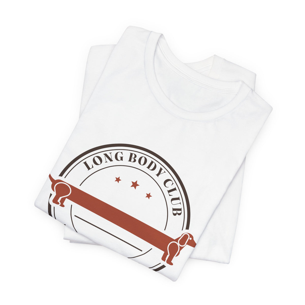 Long Body Club Badge Tee | Retro Dachshund T-Shirt