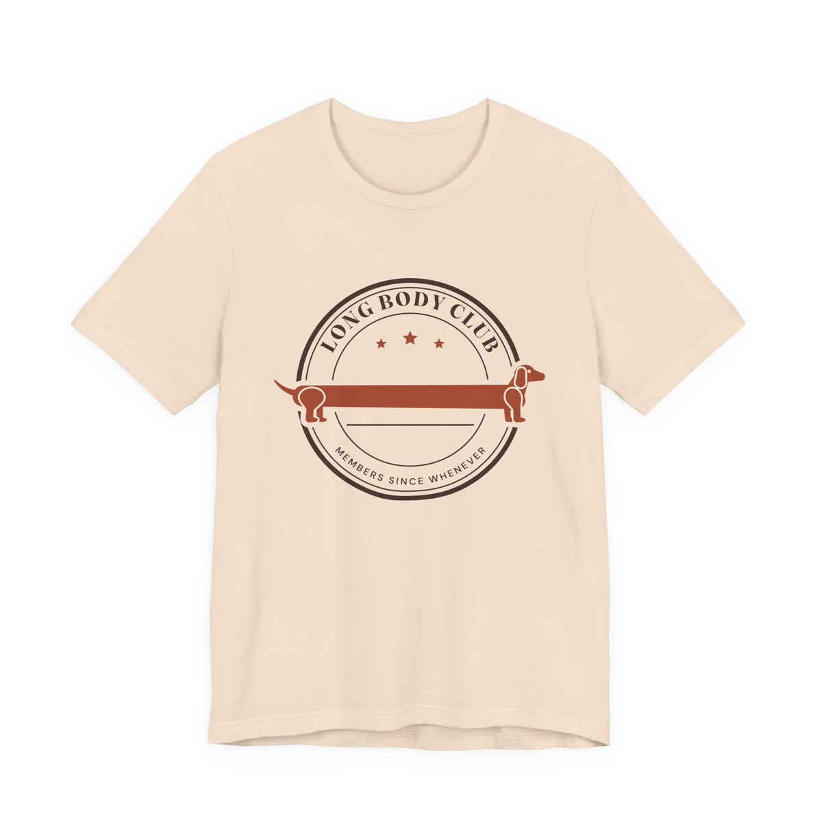 Long Body Club Badge Tee | Retro Dachshund T-Shirt