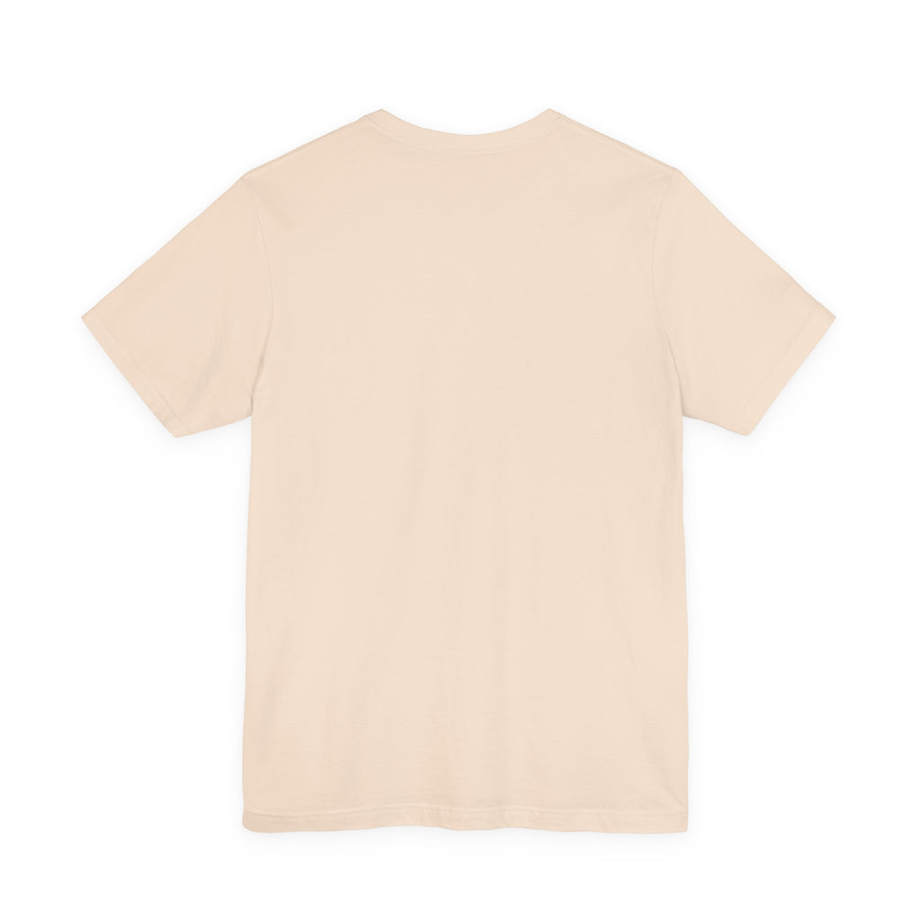 Long Body Club retro badge dachshund t-shirt in Soft Cream, back view