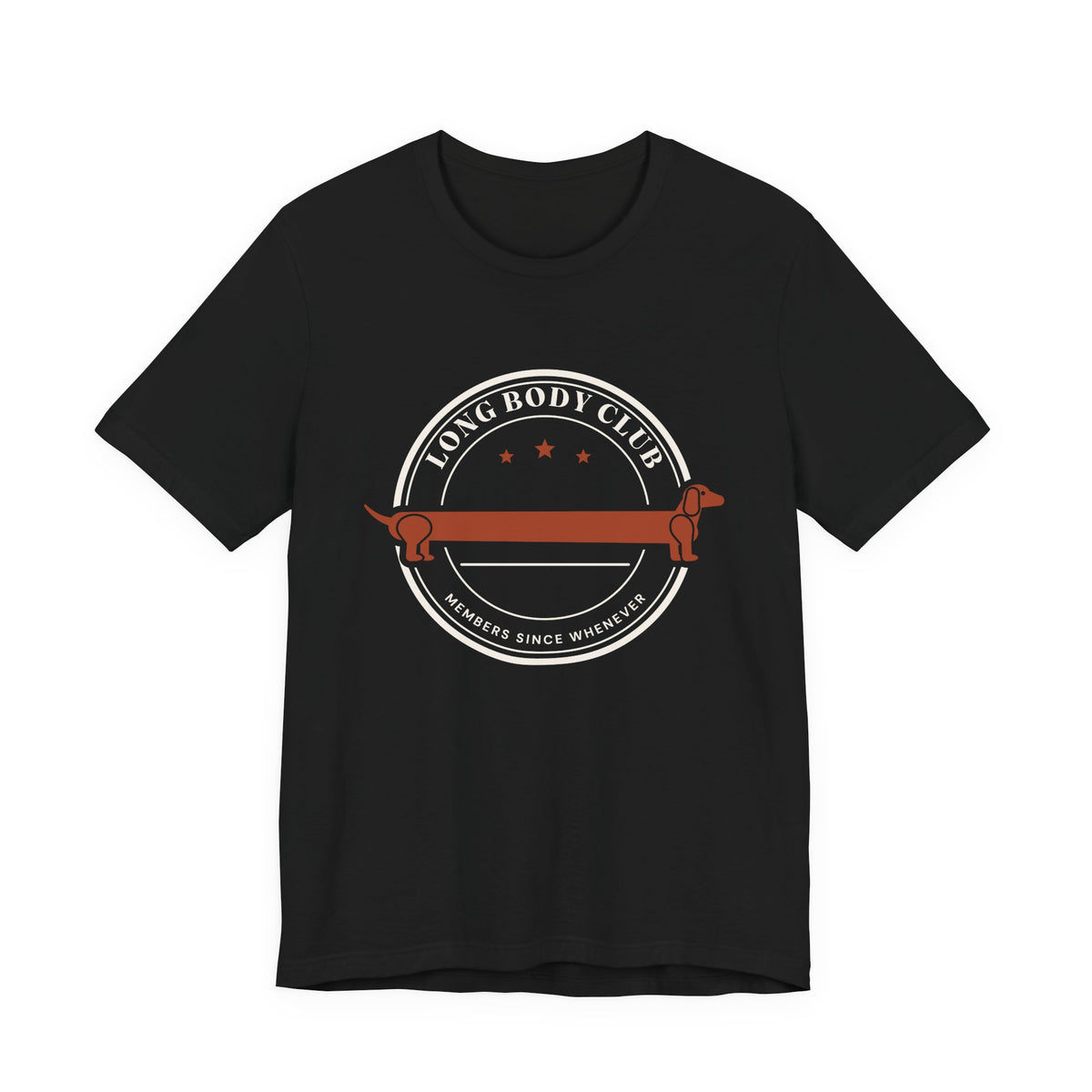 Long Body Club Badge Tee | Retro Dachshund T-Shirt
