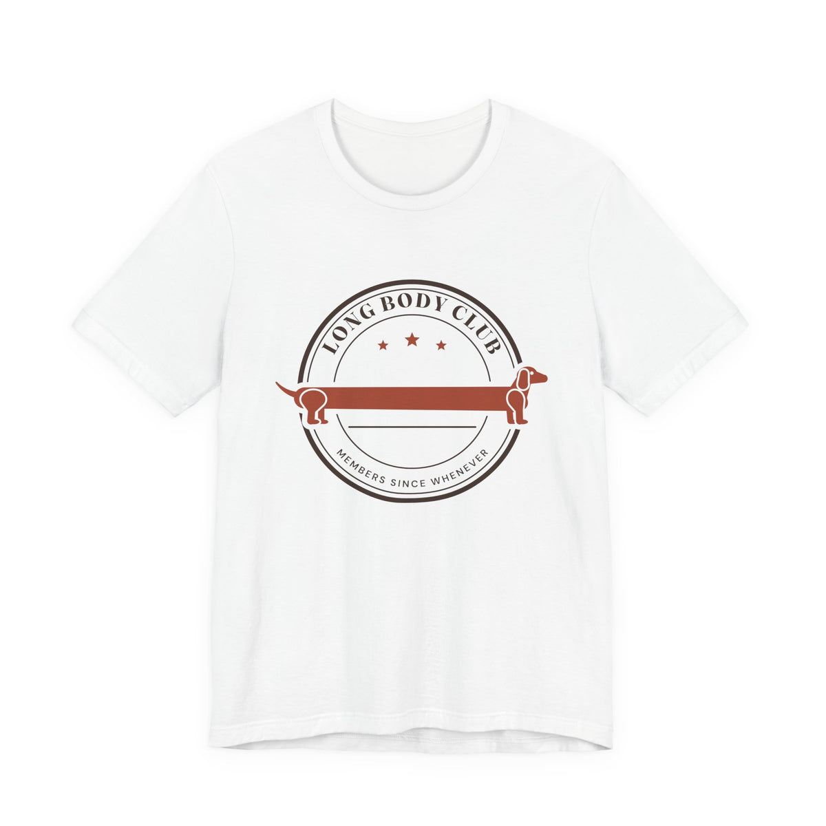 Long Body Club Badge Tee | Retro Dachshund T-Shirt